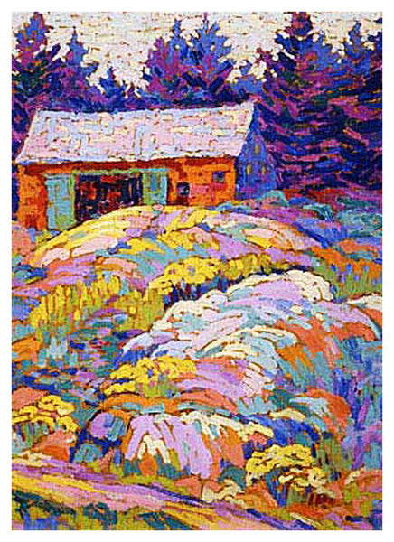 Orenco Originals Lawren Harris Landscape Cross Stitch Pattern - Counted Pattern For 14 Count Fabric, 10x14 Inch