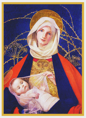 Marianne Stokes Morning Madonna and Christ Child Counted Cross Stitch Chart Pattern