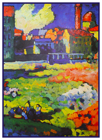The Church of St Ursula by Artist Wassily Kandinsky Counted Cross Stitch Pattern