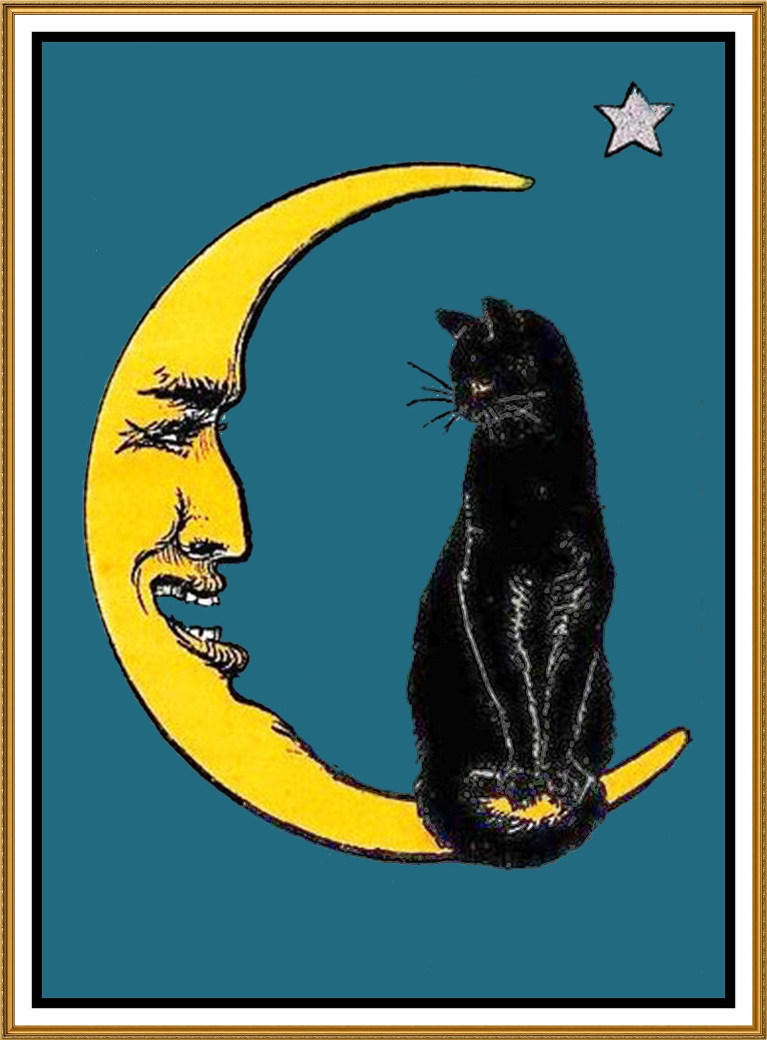 Black cat sitting clearance