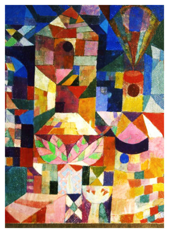 The Garden View by Expressionist Artist Paul Klee Counted Cross Stitch Pattern