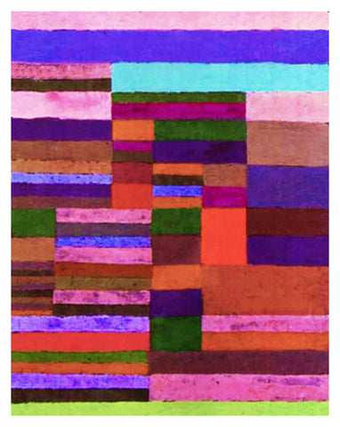 Altimetry of Stripes by Expressionist Artist Paul Klee Counted Cross Stitch Pattern