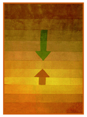 Separation in the Evening by Expressionist Artist Paul Klee Counted Cross Stitch Pattern