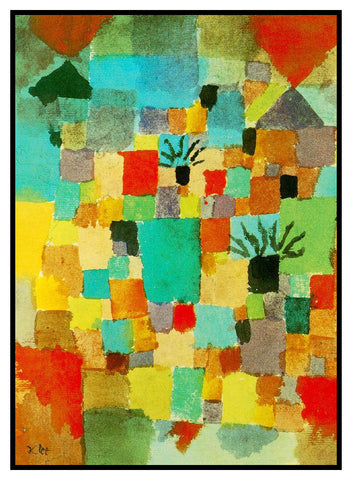 Southern Tunisian Gardens by Expressionist Artist Paul Klee Counted Cross Stitch Pattern