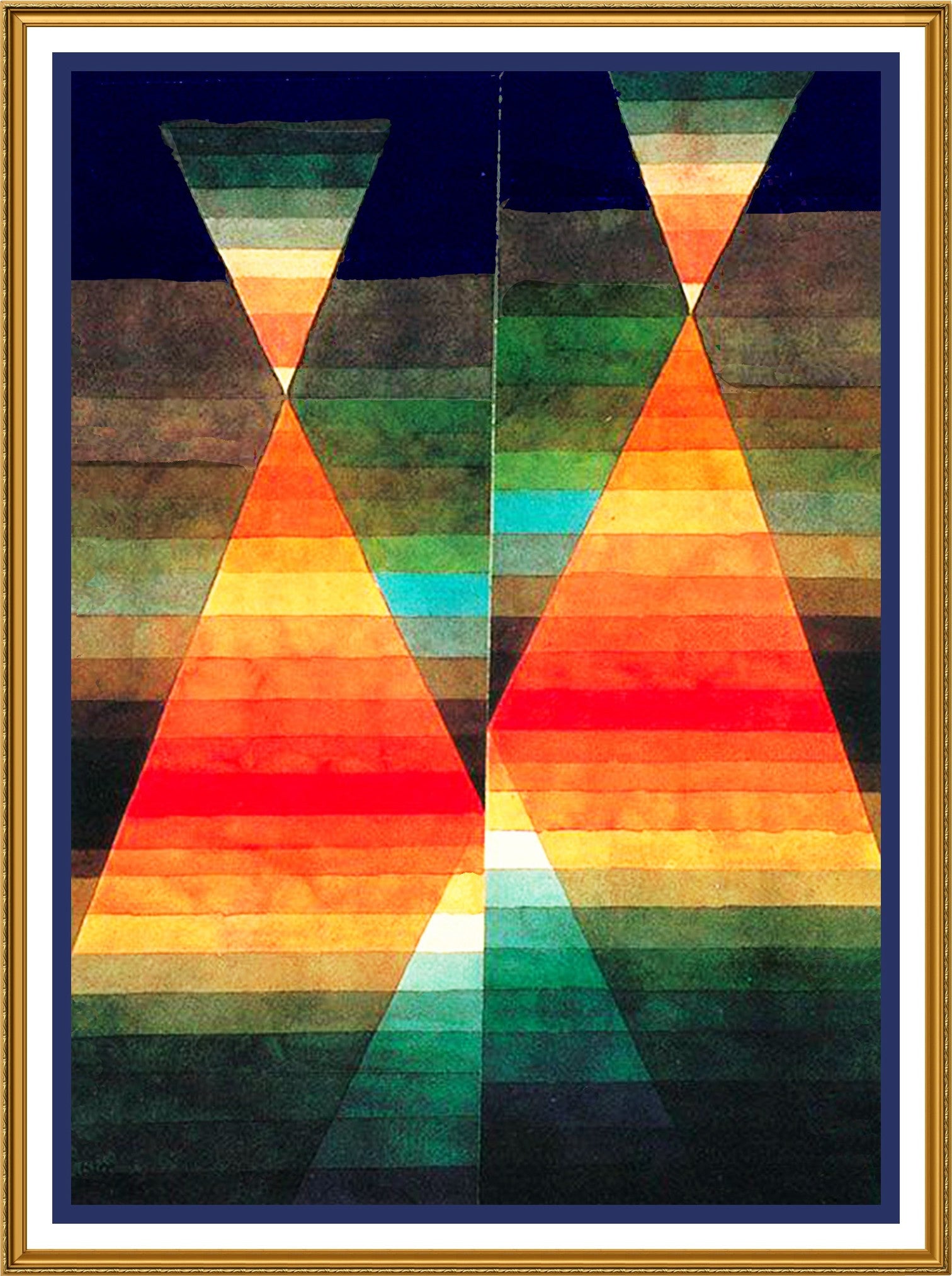 paul klee double tent Twin Tents by Expressionist Artist Paul Klee Counted Cross Stitch Pattern