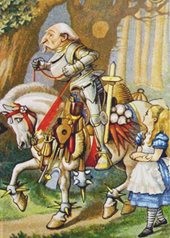 Alice and the White Knight From Alice in Wonderland Counted Cross Stitch Chart Pattern