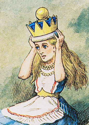 Alice With The Crown From Alice in Wonderland Counted Cross Stitch Chart Pattern