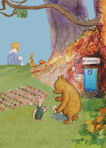 The House in the Hundred Acre Woods Counted Cross Stitch Pattern