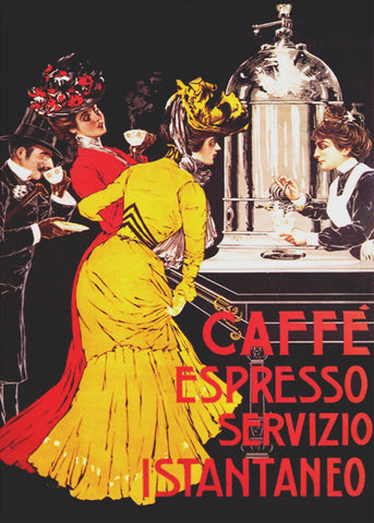 Servico Coffee Advertisement Art Leonetto Cappiello Counted Cross Stitch Pattern