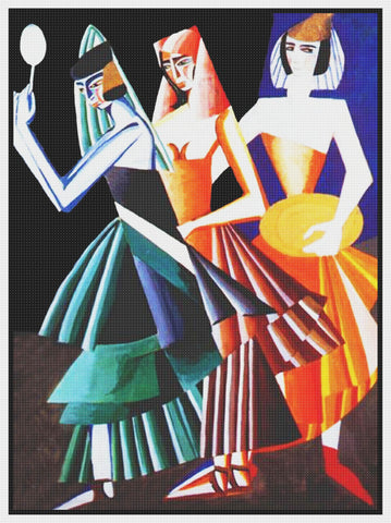 Costume Dance 7 Veils Modern Art Deco Aleksandra Ekster Counted Cross Stitch Pattern