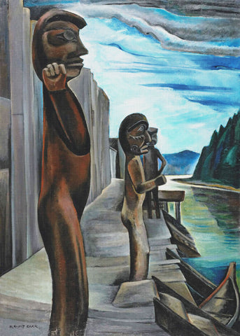 Canadian Group of Seven Emily Carr's Blunden Harbour Totems Counted Cross Stitch Pattern