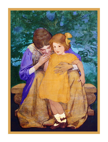 A Mothers Reassurance By Jessie Willcox Smith Counted Cross Stitch Pattern