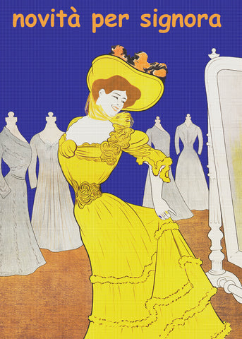 Woman's Fashions Advertisement Art Leonetto Cappiello Counted Cross Stitch Pattern