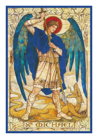 Archangel Michael by Powell and Sons Counted Cross Stitch Pattern DIGITAL DOWNLOAD
