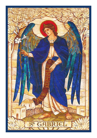Archangel Gabriel by Powell and Sons Counted Cross Stitch Pattern DIGITAL DOWNLOAD