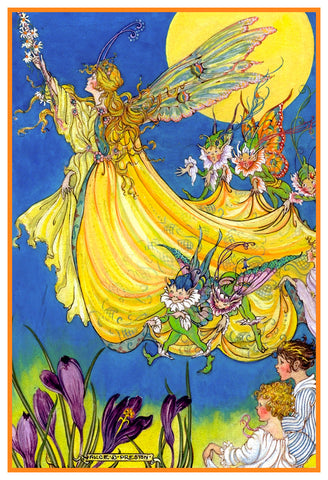 The Yellow Fairy Flying by Alice Bolam Preston Counted Cross Stitch Pattern