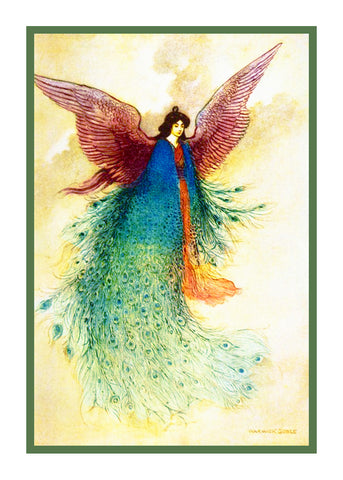 Japanese Moon Maiden Illustration by Warwick Goble Counted Cross Stitch Pattern