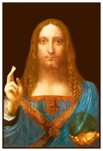 Renaissance Leonardo Davinci's Salvator Mundi Jesus Counted Cross Stitch Pattern