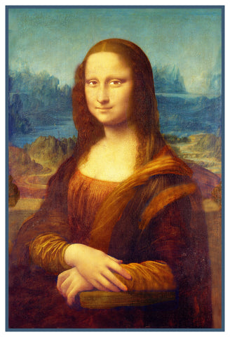 Renaissance Artist Leonardo DaVinci's Mona Lisa Counted Cross Stitch Pattern