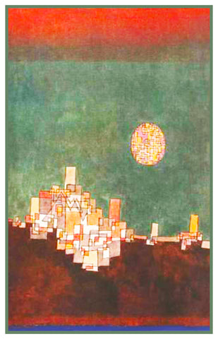 The Chosen Site by Expressionist Artist Paul Klee Counted Cross Stitch Pattern