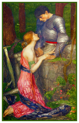 Lamia and Her Knight inspired by John William Waterhouse Counted Cross Stitch Pattern DIGITAL DOWNLOAD