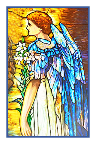 The Resurrection Angel inspired by Louis Comfort Tiffany  Counted Cross Stitch Pattern