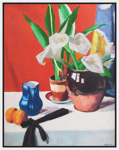Calla Lily Flowers Still Life by Francis Campbell Boileau Cadell Counted Cross Stitch Pattern