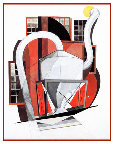 Precisionism Machinery  by American Artist Charles Demuth Counted Cross Stitch Pattern