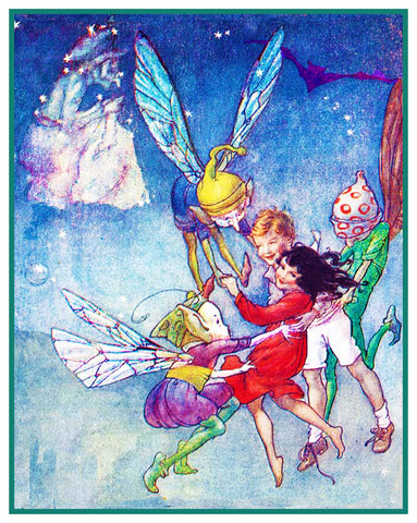 Fairies Pixies Fairy-Tale By Florence Mary Anderson Counted Cross Stitch Pattern