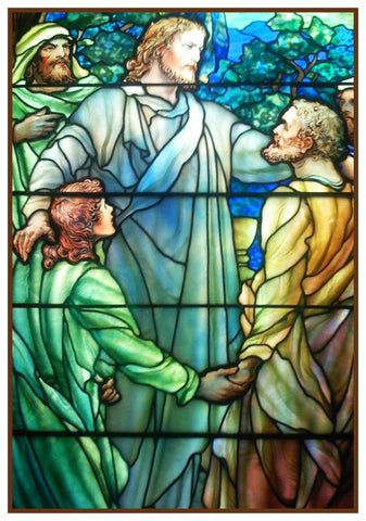 Jesus and His Apostles Detail inspired by Louis Comfort Tiffany  Counted Cross Stitch Pattern DIGITAL DOWNLOAD