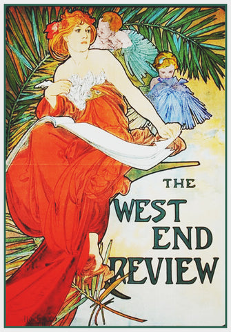 West End Review by Alphonse Mucha Counted Cross Stitch Pattern