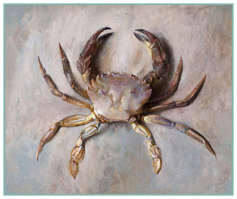 Study of the Velvet Crab by John Ruskin Counted Cross Stitch Pattern