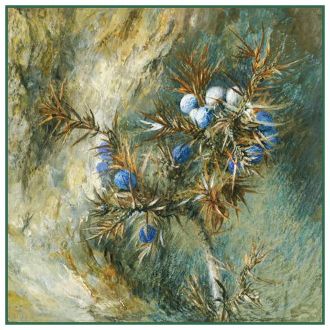 A Spray of Juniper Berries by John Ruskin Counted Cross Stitch Pattern