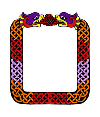 Dragon Frame Celtic Knot Counted Cross Stitch Pattern
