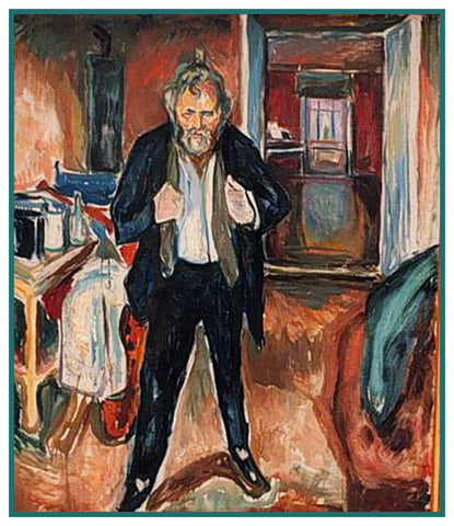 As an Old Man Self Portrait by Symbolist Artist Edvard Munch Counted Cross Stitch Pattern