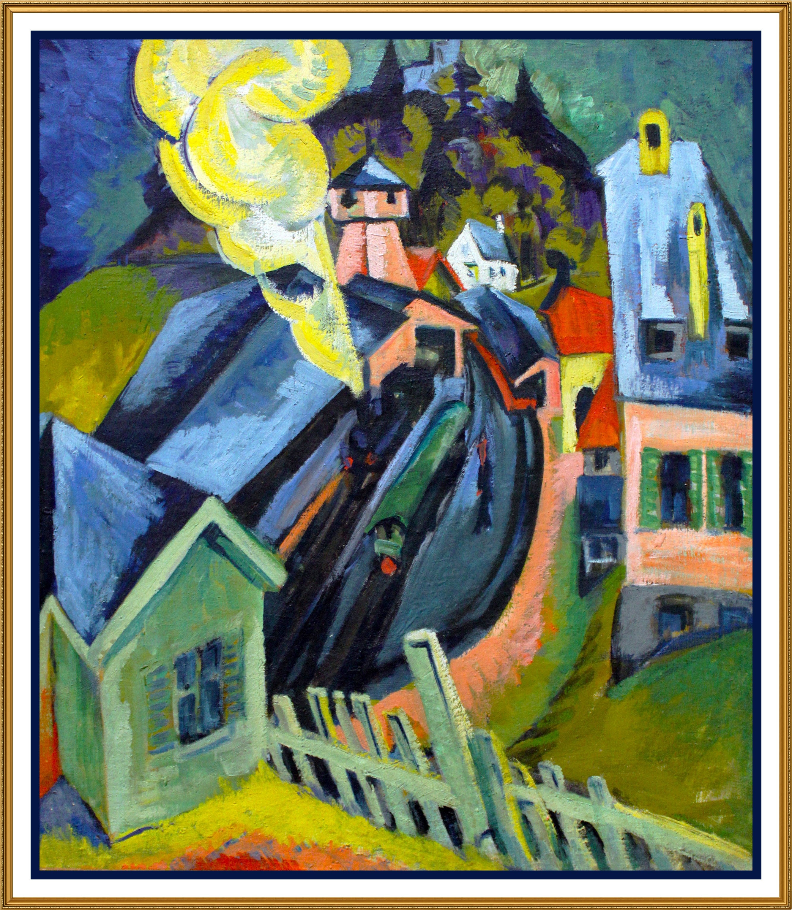 The Train Station in K??nigstein Germany by Ernst Ludwig Kirchner