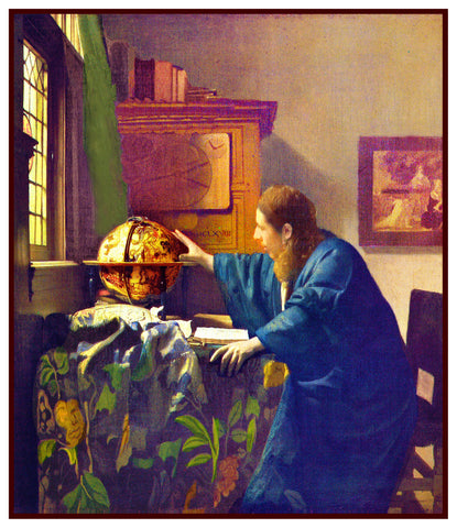 The Astronomer by Johannes Vermeer Counted Cross Stitch Pattern