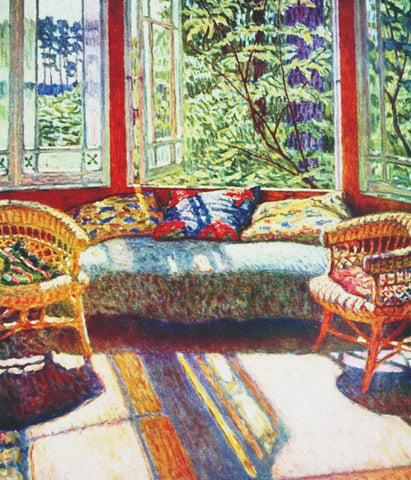A Sunny Morning  By Nikolay Bogdanov-Belsky Counted Cross Stitch Pattern