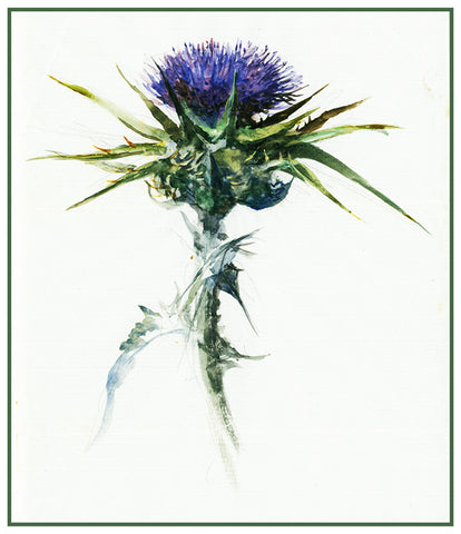 Study of a Thistle Flower by John Ruskin Counted Cross Stitch Pattern