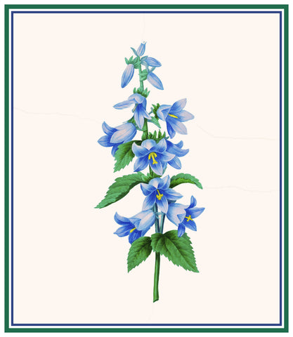 Blue Bell Flowers Inspired by Pierre-Joseph Redoute Counted Cross Stitch Pattern DIGITAL DOWNLOAD