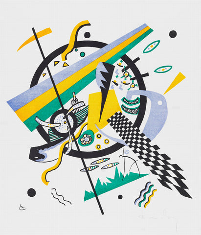 Small Worlds IV Abstract by Artist Wassily Kandinsky Counted Cross Stitch Pattern