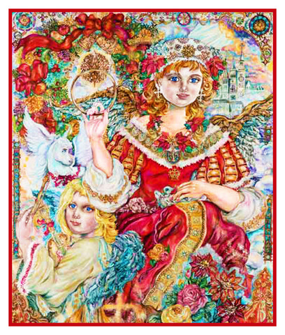 Angel of Christmas inspired by Yumi Sugai Counted Cross Stitch Pattern