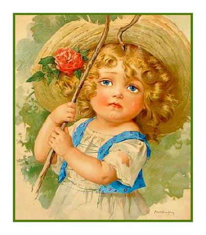 Child's Play . Little Bo Peep by Maud Humphrey Bogart Counted Cross Stitch Pattern