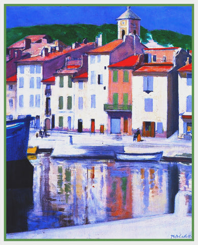 Harbor Houses in Cassis France by Francis Campbell Boileau Cadell Counted Cross Stitch Pattern