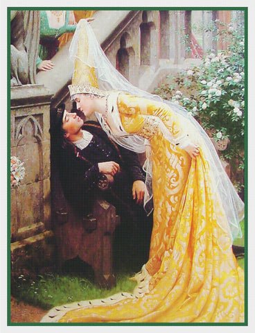 Medieval La Belle Dame Sans Mercy inspired by Edmund Blair Leighton Counted Cross Stitch Pattern