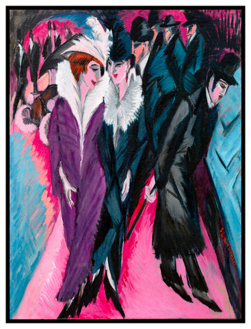 A Berlin Street Scene by Ernst Ludwig Kirchner Counted Cross Stitch Pattern