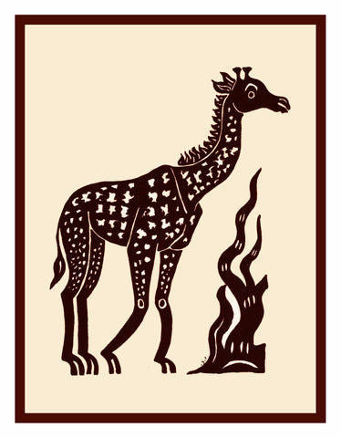Russian Folk Art Animal Giraffe by Issachar Ber Ryback's Counted Cross ...