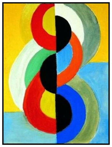 Color Rhythm Geometric Cubism by Artist Robert Delaunay Counted Cross Stitch Pattern