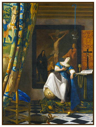 The Allegory of Faith by Johannes Vermeer Counted Cross Stitch Pattern