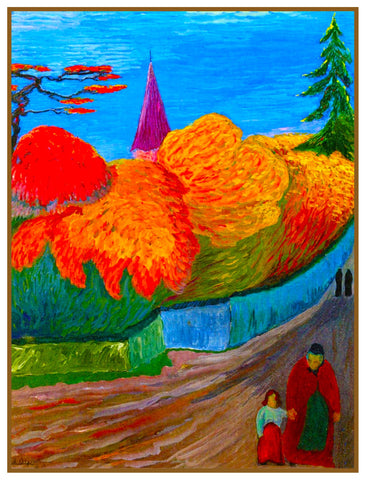 Swiss Church in St. Prex by Marianne Von Werefkin Counted Cross Stitch Pattern